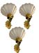 Murano Glass Brass Sconces Set of 3 1950’s
