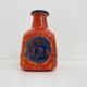 Scheurich West Germany Bay ceramic vase orange with blue fossils, 1970s
