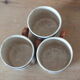 3 coffee cups Creil & Montereau HBCM service Béarn