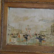 Venice "The Grand Canal" Old painting Oil on canvas
