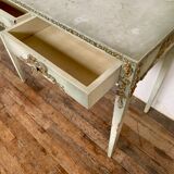 Console, Louis XVI style in pine with original grey patina