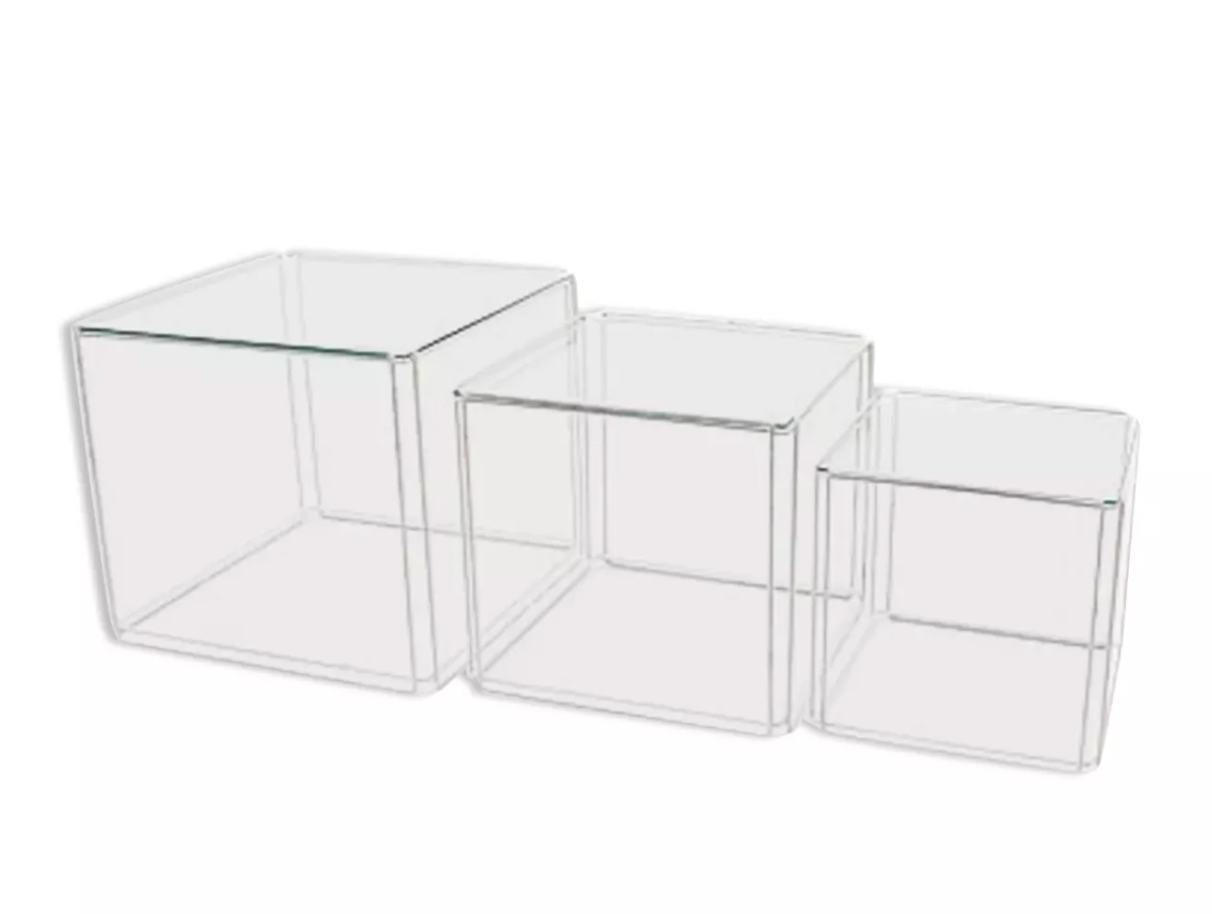 Tables gigognes design Max Sauze éditées par Iscocèle