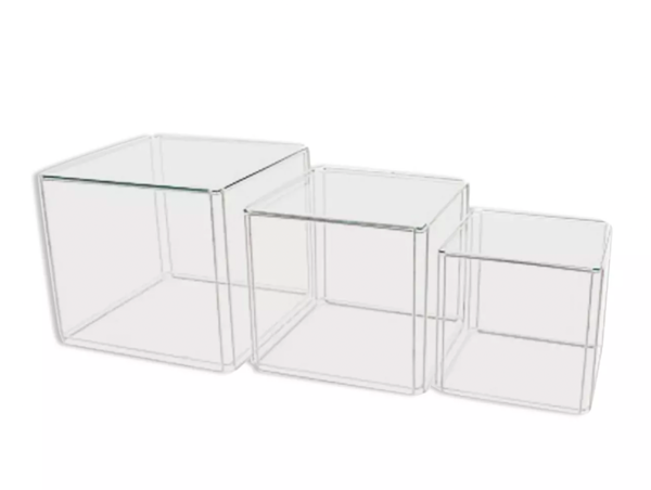 Tables gigognes design Max Sauze éditées par Iscocèle
