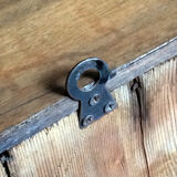 Ancient 19th oak wall showcase