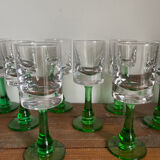 11 stemmed glasses