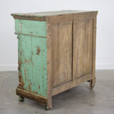 Green French antique cabinet
