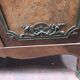 Louis XV style bookcase in mahogany and burr walnut, 20th century