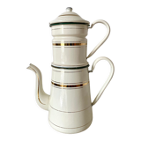 Antique coffee maker in enamelled sheet metal