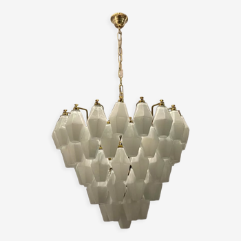 Italian glass polygon chandelier, 1980s