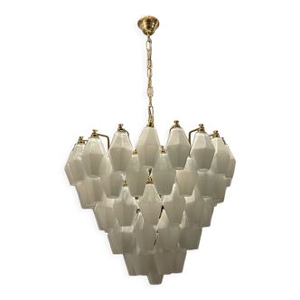 Italian glass polygon chandelier, 1980s