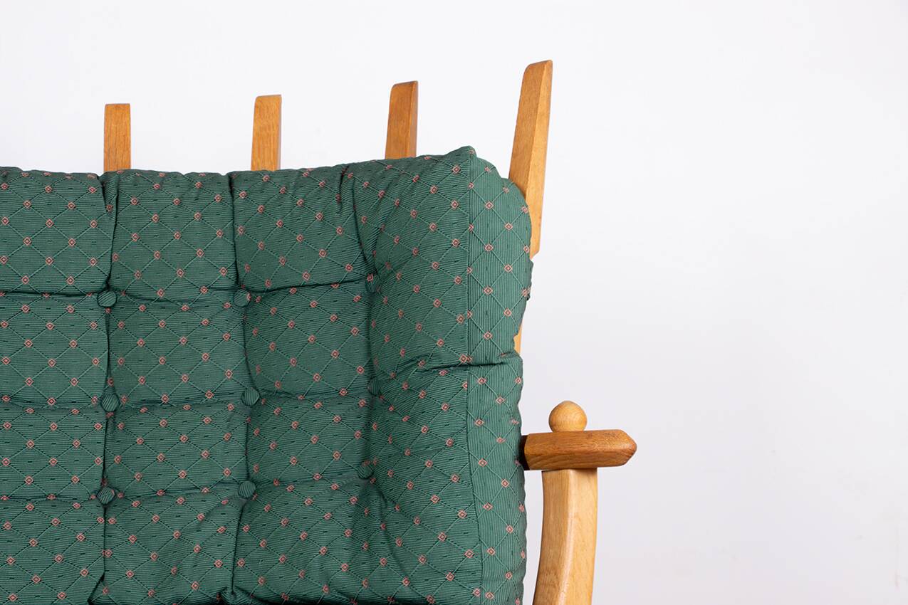 Grand French armchair in solid oak, Guillerme and Chambron Your House