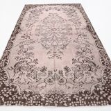 6' x 8' Pink Turkish Vintage Rug 199x287 cm
