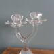 Chandelier candle holder flower in handcrafted cut crystal