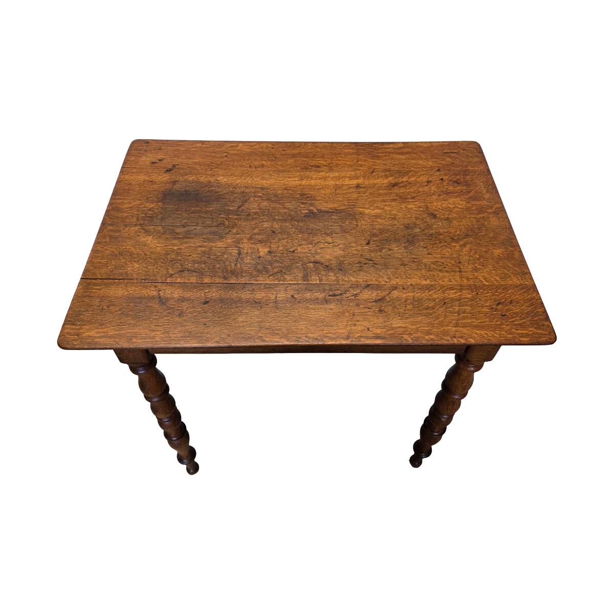 Table ancienne en chêne français avec tiroir, seconde moitié des années 1800