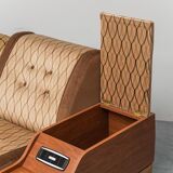 Canapé modulable 3 places en tissu, modernisme vintage des années 1970