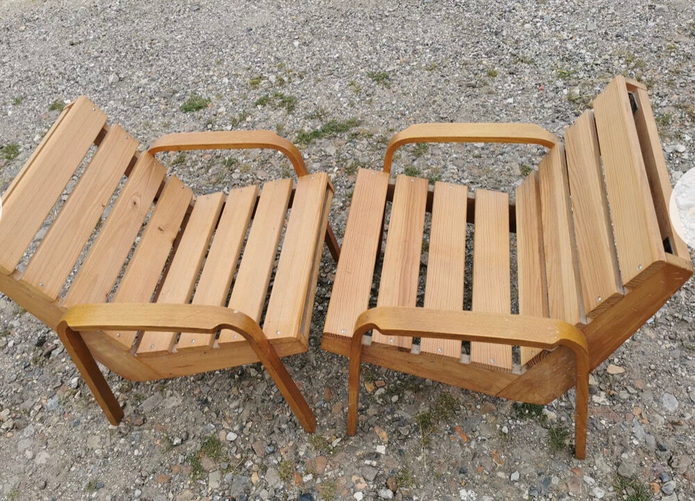 Pair of antique, vintage, design armchairs