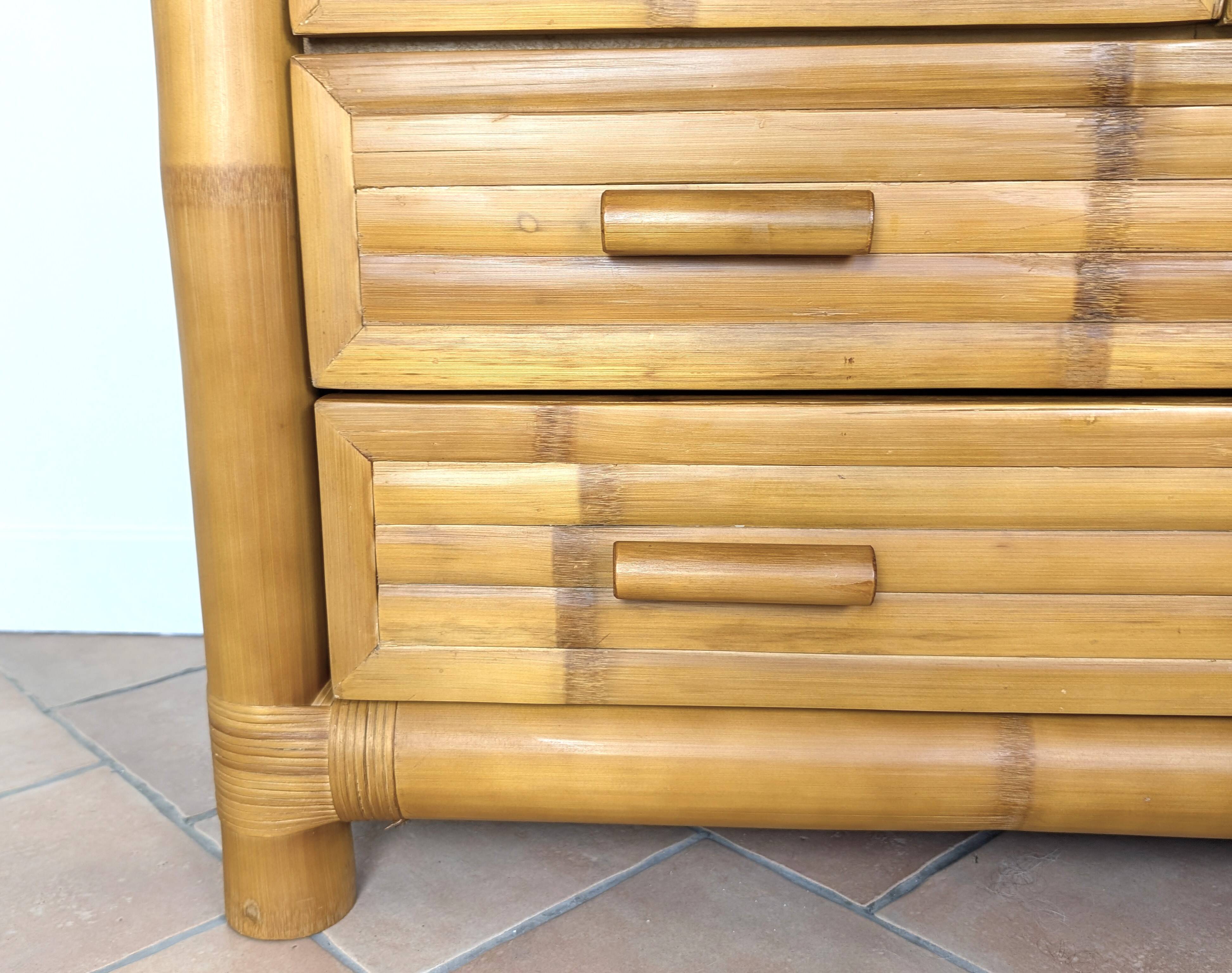 Bamboo chest of drawers