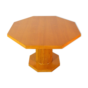 Table à repas octogonale avec rallonge
