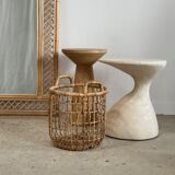 Rattan foot mirror with braces H:2m