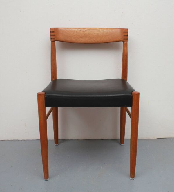 Lot de 6 chaises de salle à manger en teck, HW Klein pour Bramin