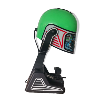 Pop art lamp green Rothmans Porsche Formula 1 helmet table lamp by Fase 1970s