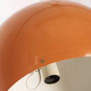 Vintage 70's chandelier in orange metal, italian design