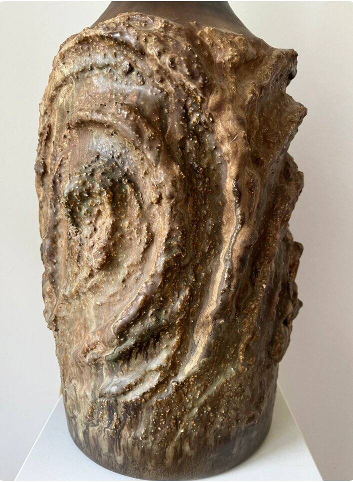 Table lamp by Judi Kunst, denmark, brutalist studio ceramic, 1960s