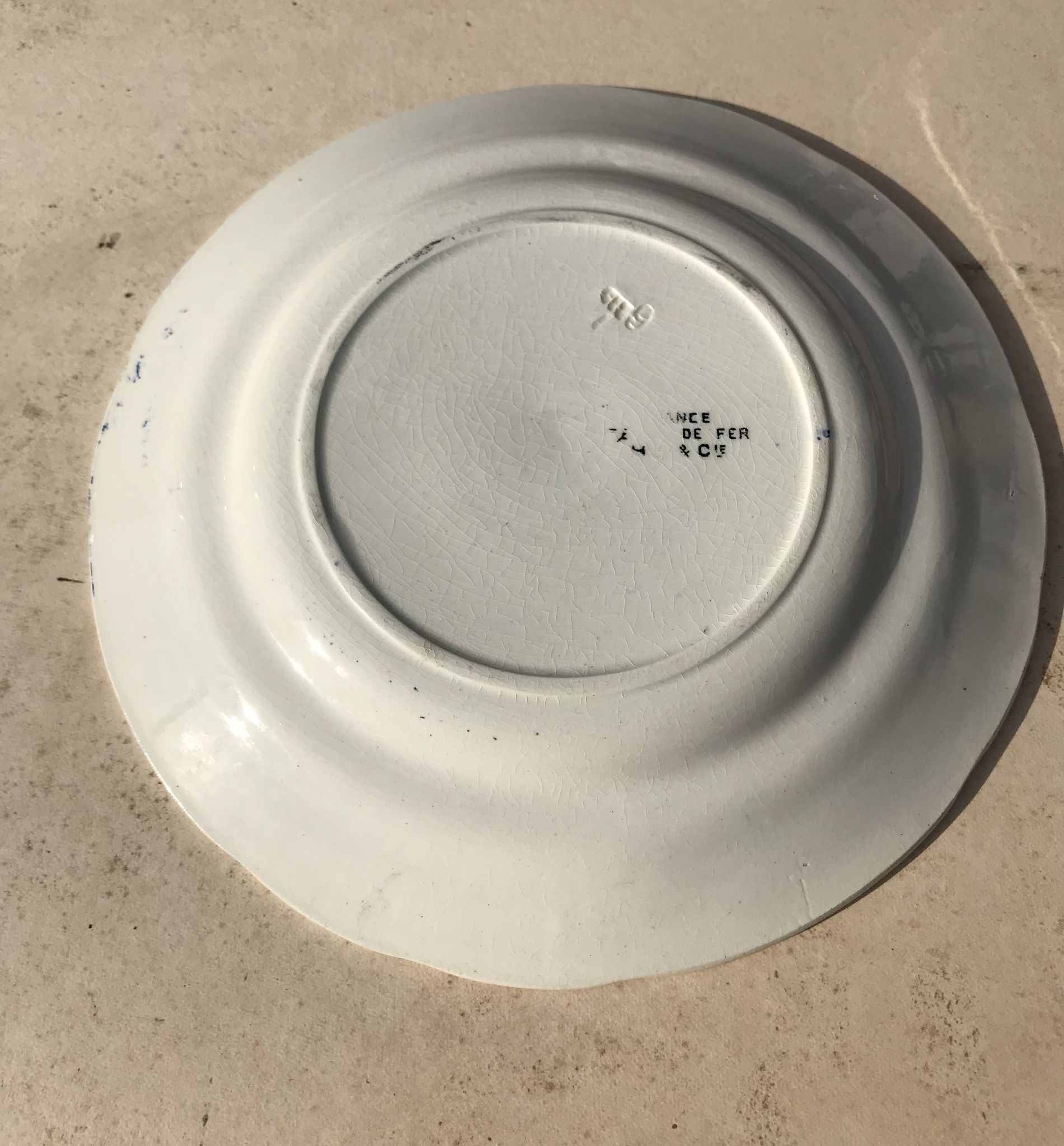Talking plate "En voyage" n•XII - faience factory Choisy le roi