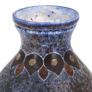 Blue speckled ceramic vase by Bernard Buffat, 1970s.