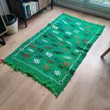 Berber green kilim rug