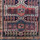 Vintage Karacah Rug 182x114 cm, medium, Tribal oriental Carpet  Red Navy Blue