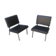Paire de chauffeuses vintage skai