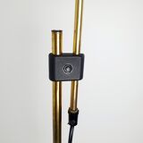 Scandinavian floor lamp gilded and black, 1970