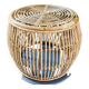 Round rattan coffee table
