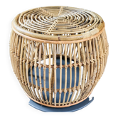 Round rattan coffee table