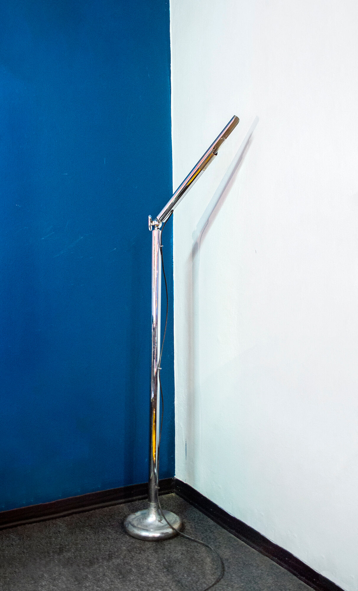 Adjustable floor lamp in chromed metal Italia Anni '70