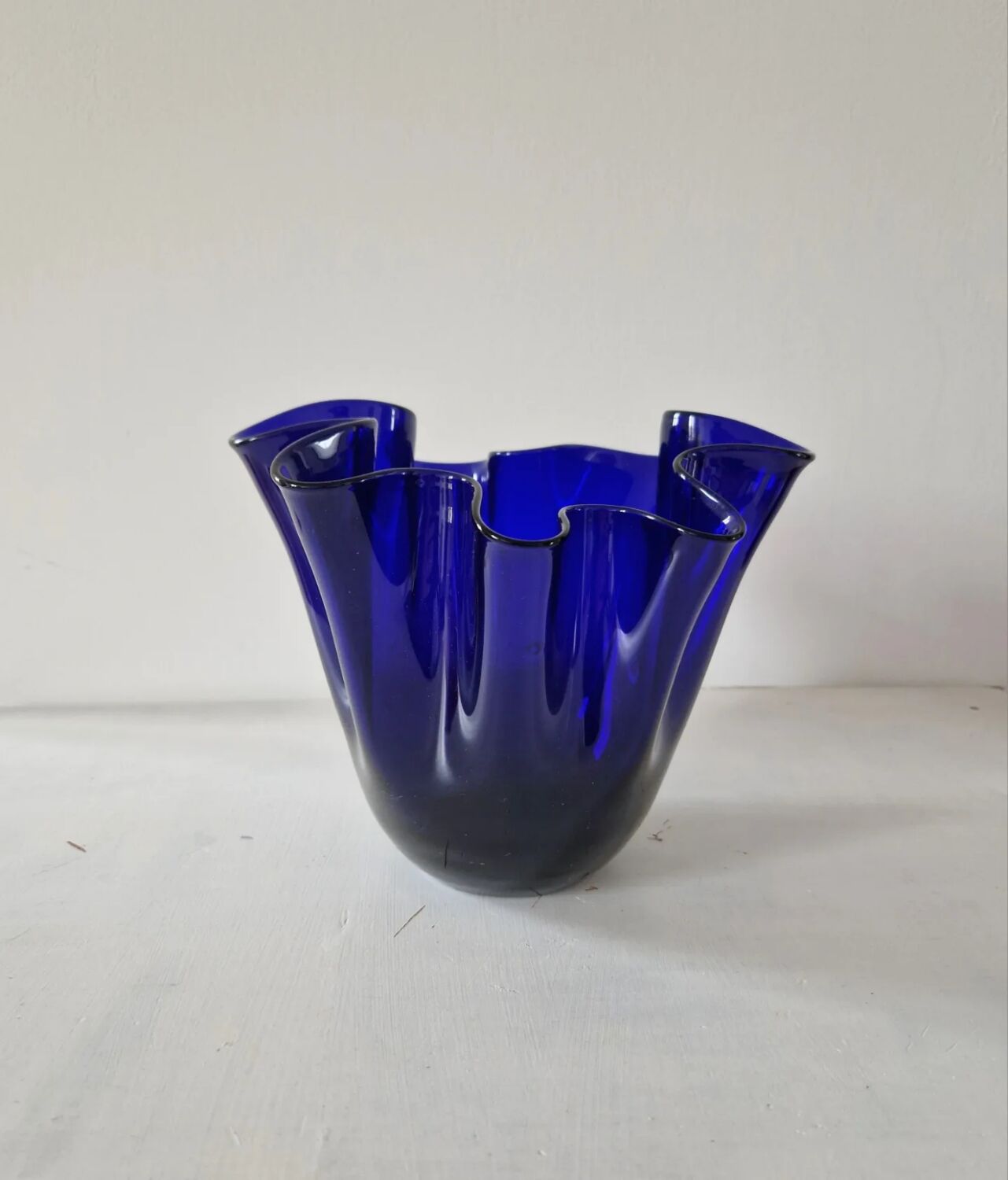 Vase mouchoir en verre