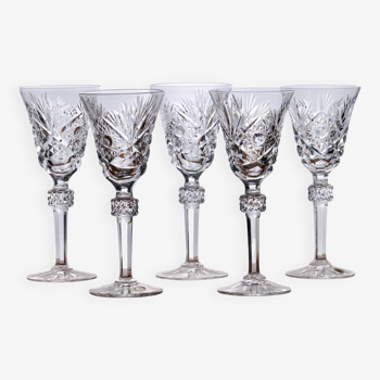 Set of antique crystal glasses by Lorraine Lemberg
