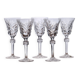 Set de verres anciens en cristal de Lorraine Lemberg