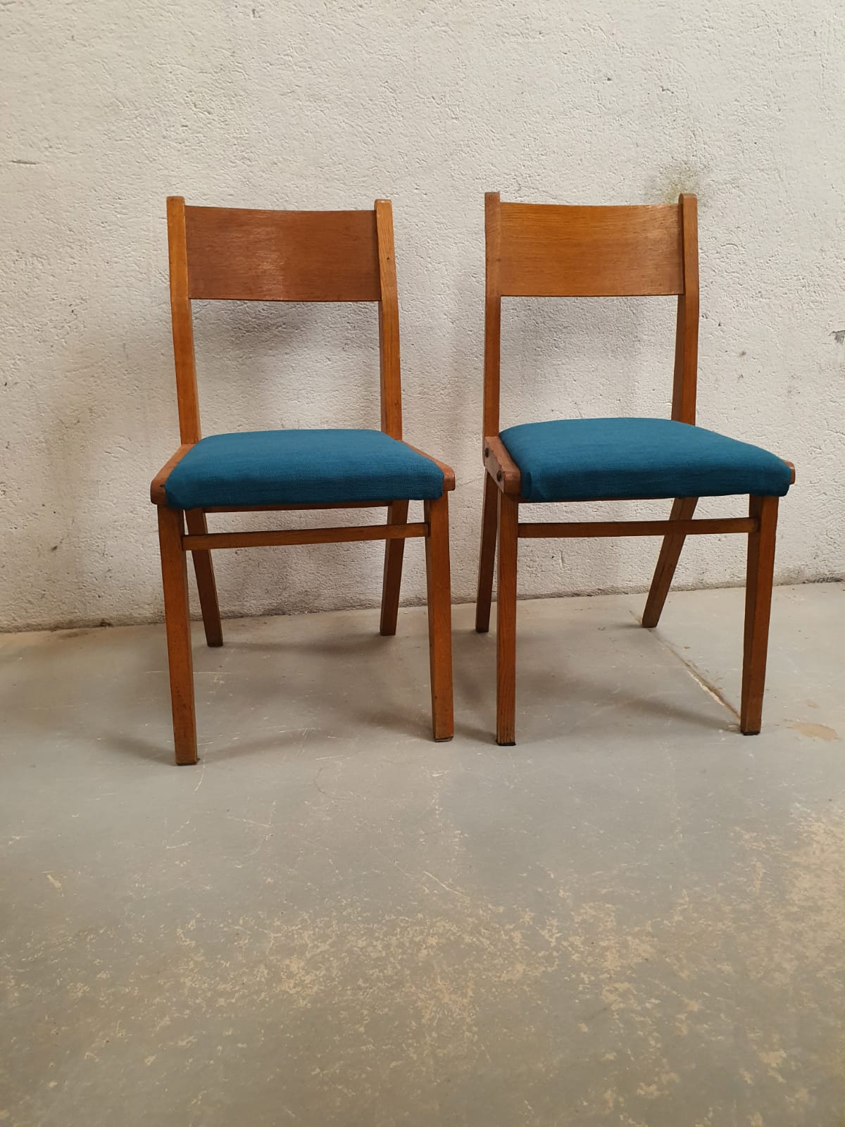 Paire de chaises scandinaves vintage années 50
