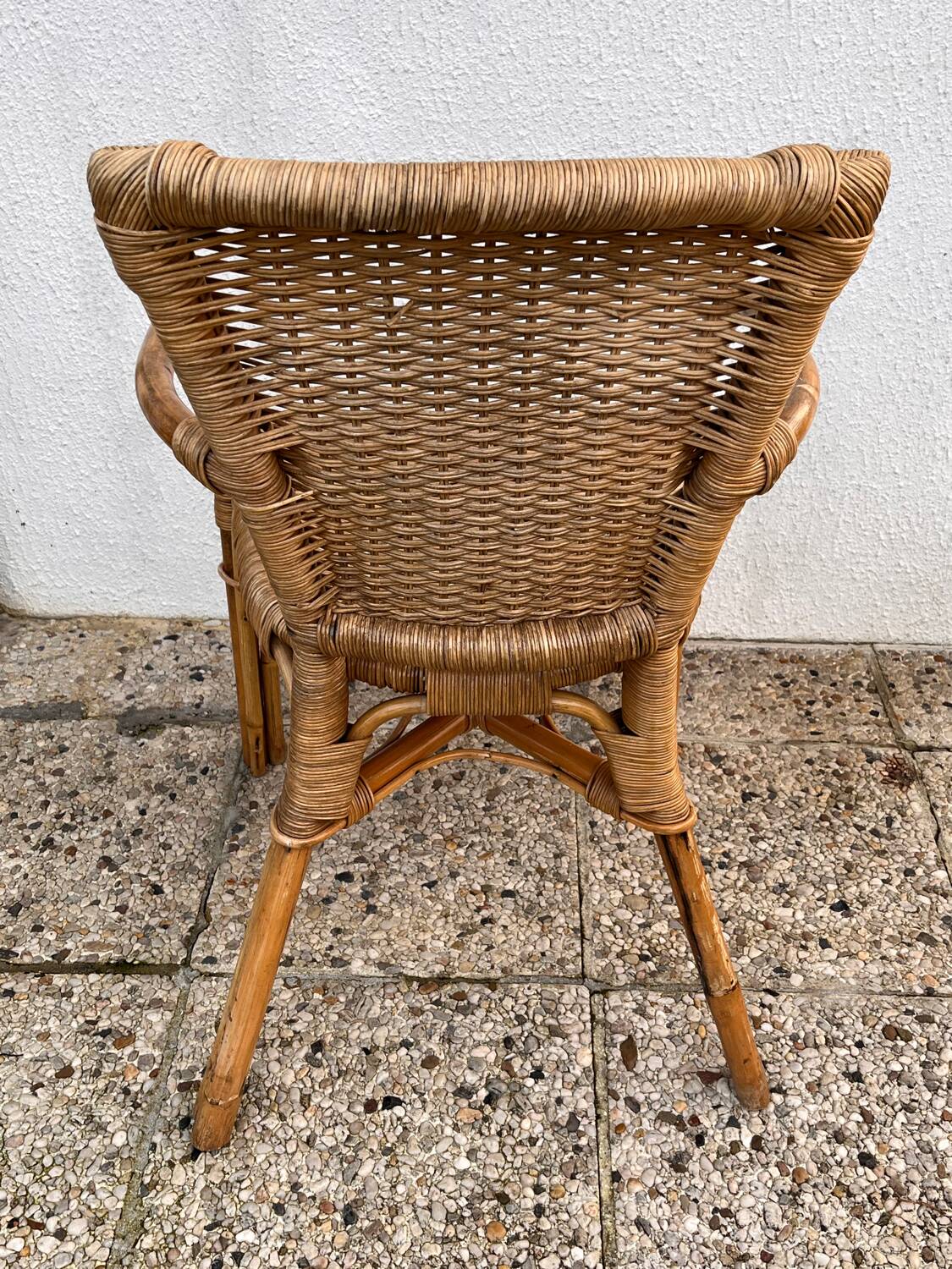 Set of 4 bamboo chairs