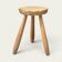 Brutalist tripod stool in solid elm from 1950.