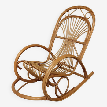 Rocking chair osier bambou