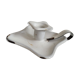 Square white enamel candle holder