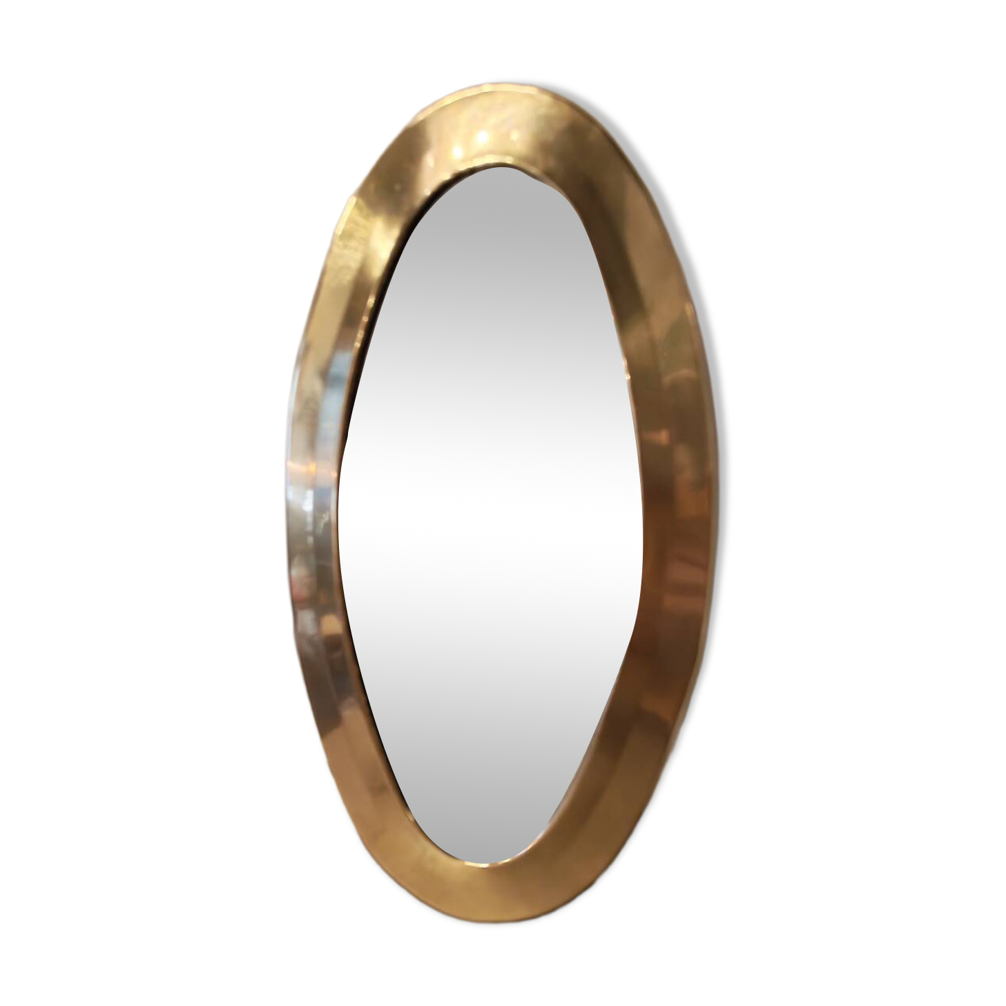 Vintage Urdu mirror in brass