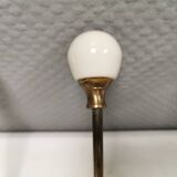 Patères en laiton et porcelaine blanche brute