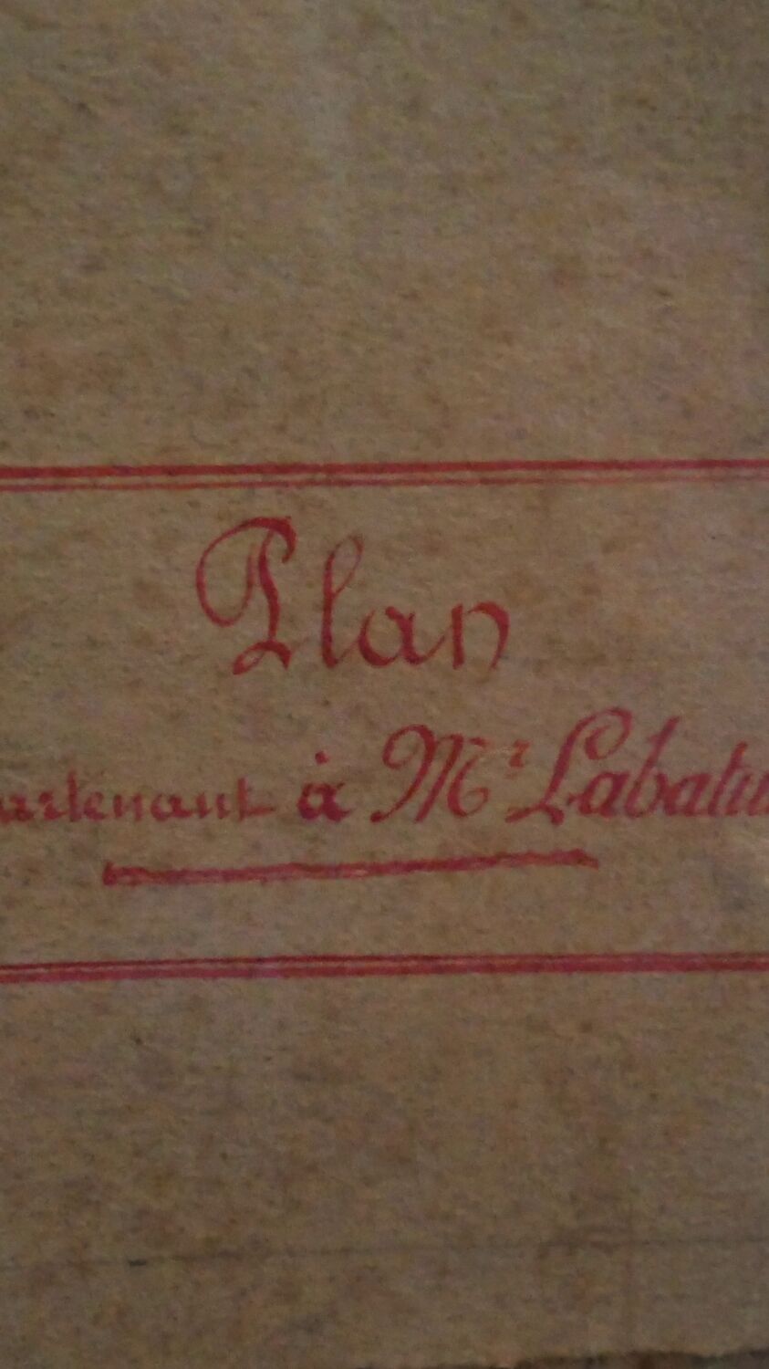 Plan cadastral "géométrique et de partage" de 1852 entoilé