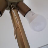 Double lighting brass floor lamp