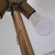 Lampadaire en laiton double éclairage