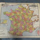 Old school map of France by Vidal Lablache.